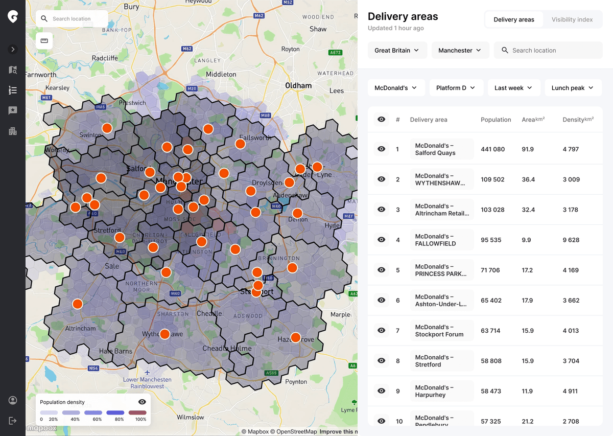 What is your current delivery coverage — and how does it compare to competitors?